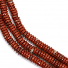 Jaspe rouge rondelle Heishi 2x6mm x 40cm