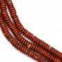Jaspe rouge rondelle Heishi 2x6mm x 40cm
