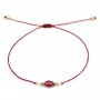 Bracelet cordon Rubis & Perle d'eau douce x 1pc