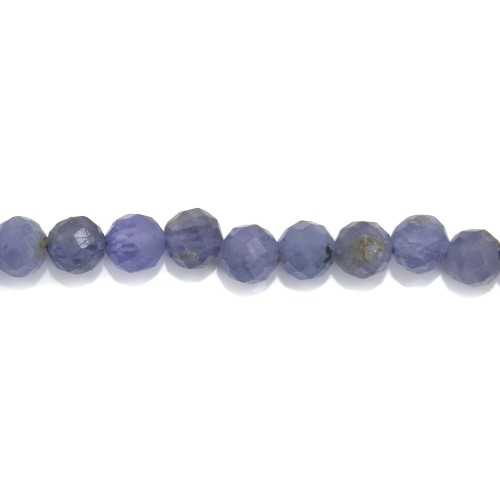 Tanzanite round faceted 4mm x 38cm
