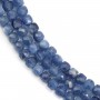 Cyanite faceted cube 5mm x 40cm