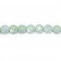 Amazonite ronde plate facette 8mm x 6pcs