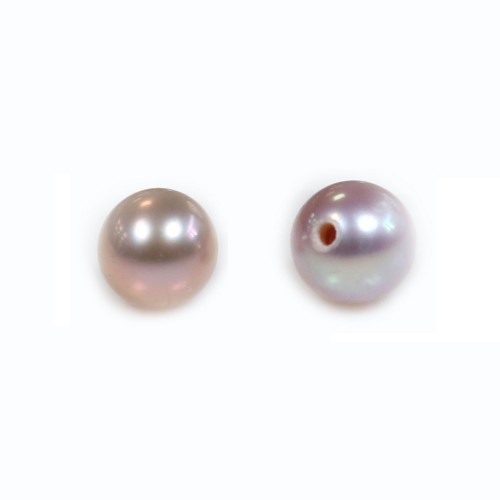 Pearl freshwater 4-5mm mauve  demi tron 0.6mmX 1 pcs