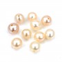 Perle de culture d'eau douce rosé semi-percée ronde 5-5.5mm x 1pc