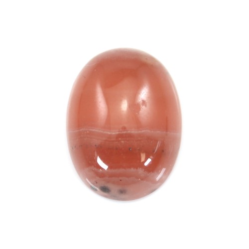 Cabochon de rhodochrosite rose, de forme ovale, et de taille 12x16mm x 1pc