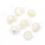 Nacre semi-percé d'un coté rond 6mm x 4pcs