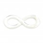 Nacre blanche en 8 de l'infini 12x30mm x 1pc