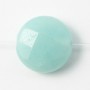Amazonite Ronde Plate  facette 12mm x 4 pcs 