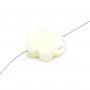 Nacre blache en forme de fleur à 6 pétales 12mm x 4pcs