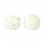Nacre blanche en forme de rose 12mm x 2pcs