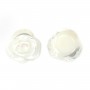 Nacre blanche en forme de rose 10mm x 2pcs