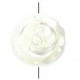 Nacre blanche en forme de rose 12mm x 2pcs