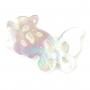 Nacre blanche couple de papillon 13x18mm x 1pc