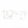 Nacre blanche en forme de papillon 10x12mm x 1pc