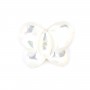 Nacre blanche en forme de papillon 10x12mm x 1pc