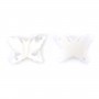 Nacre blanche en forme de Papillon 9x12mm x 1pc