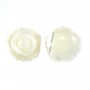 Nacre blanc 5 feuille rose 15mm x 1pc