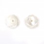 Nacre blanche en forme de fleur 8mm x 1pc
