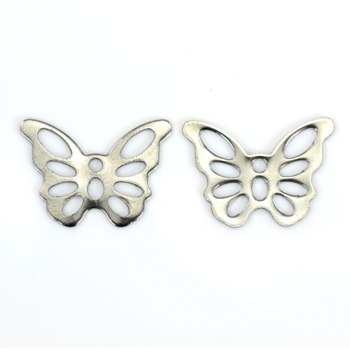 Charm Schmetterling Edelstahl 11x15mm x 2pcs