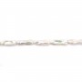 Perles de culture d'eau Douce blanche baroque 10x30mm x 40cm