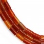 Carnelian tube 4x8mm x 39cm