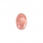 Cabochon de rhodochrosite rose, de forme ovale, et de taille 4x6mm x 1pc