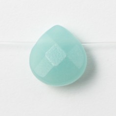 Amazonite Goutte Plate Facette 10x10mm x 4 PCS