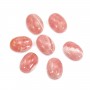 Cabochon de rhodochrosite rose, de forme ovale, et de taille 8x11mm x 1pc