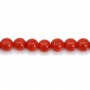 Rote Koralle Natur rund 3mm x 45cm