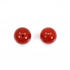 Corail Rouge Naturel goutte semi percé 5x14mm x 1pc