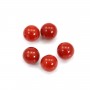 Corail Rouge Naturel rond semi percé 4mm x 1pc