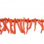 Natural red coral baroque tube x 50cm