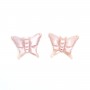 Nacre rose en forme de papillon 21x26mm x 1pc
