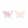 Nacre rose en forme de papillon 21x26mm x 1pc
