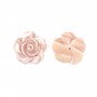 Nacre rose semi-percée en forme de fleur 20mm x 1pc