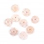 Nacre rose en forme de fleur 8mm x 1pc