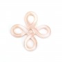 Nacre rose en noeud chinois 15mm x 1pc
