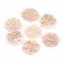 Nacre rose ajourée en fome de fleur 14mm x 1pc