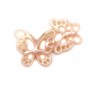 Nacre rose couple de papillons 13x18mm x 1pc