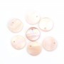 Nacre rose ronde plate 8mm x 2pcs