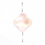 Nacre rose en forme de trèfle 6mm x 4 st