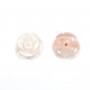 Nacre rose semi-percée en forme de rose 10mm x 1pc
