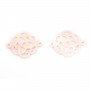 Nacre rose nuage ajoure 18mm x 1pc