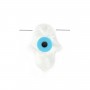 Nacre Blanche Nazar boncuk en forme de main 12 x16mm x 1pc
