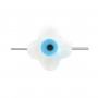 Nacre blanche en forme de fleur 8mm x 2pcs