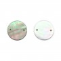 Nacre grise ronde plate 12mm x 2pcs