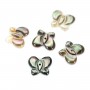Nacre grise en forme de papillon 10x12mm x 1pc