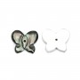 Nacre grise en forme de papillon 10x12mm x 1pc