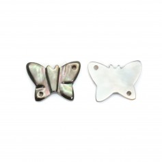 Nacre grise en forme de papillon 9x12mm x 1pc