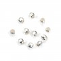 Argent 925 Boule Ronde facette 3mm x 20pcs